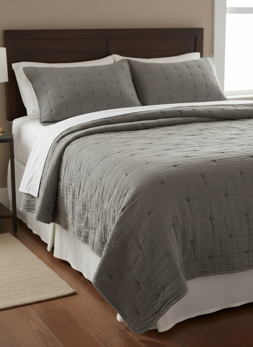 CUBRECAMA BERTHA C/FUNDAS KING TAUPE image number null