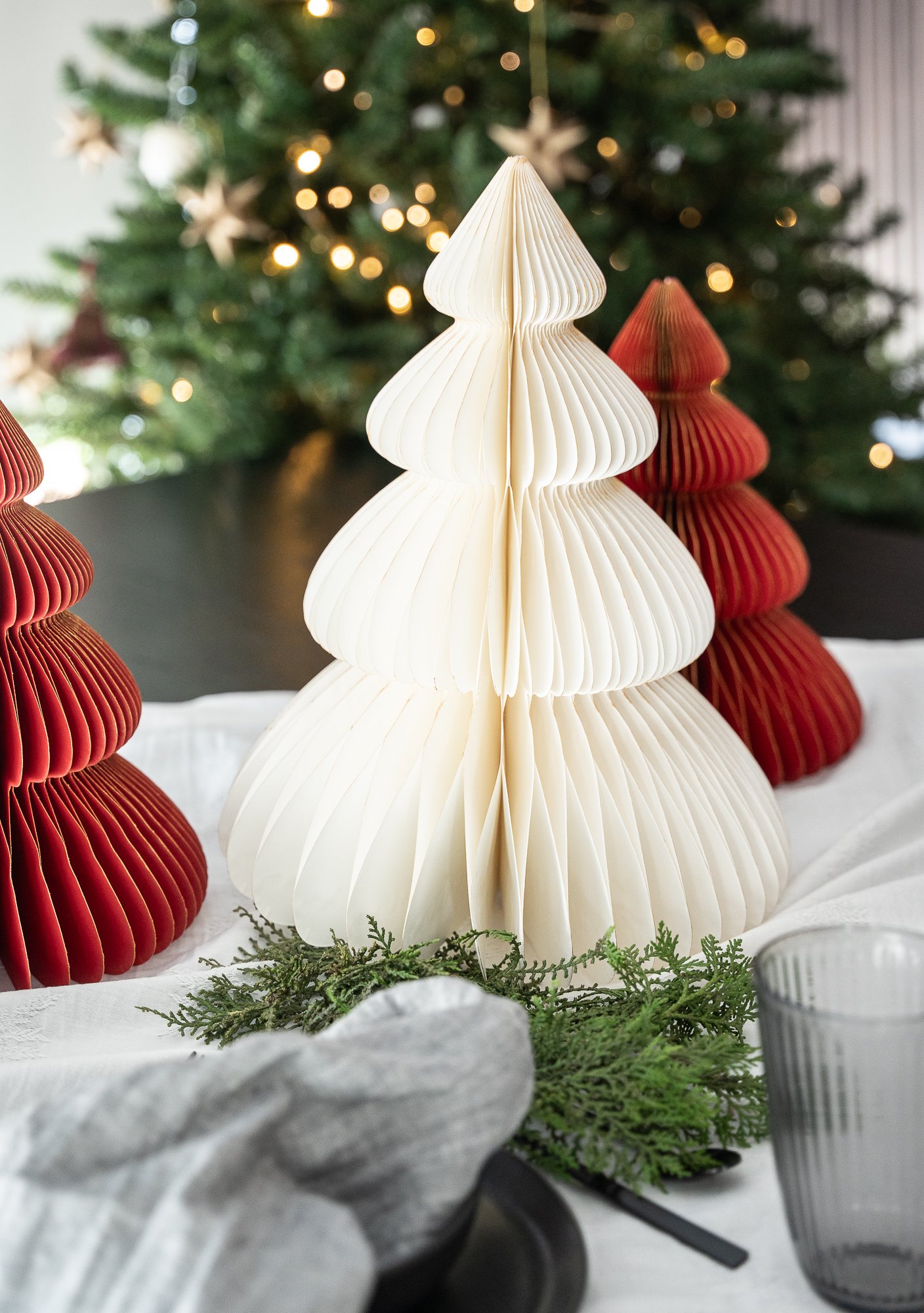 ADORNO CHRISTMAS TREE CREAM 40CM image number null