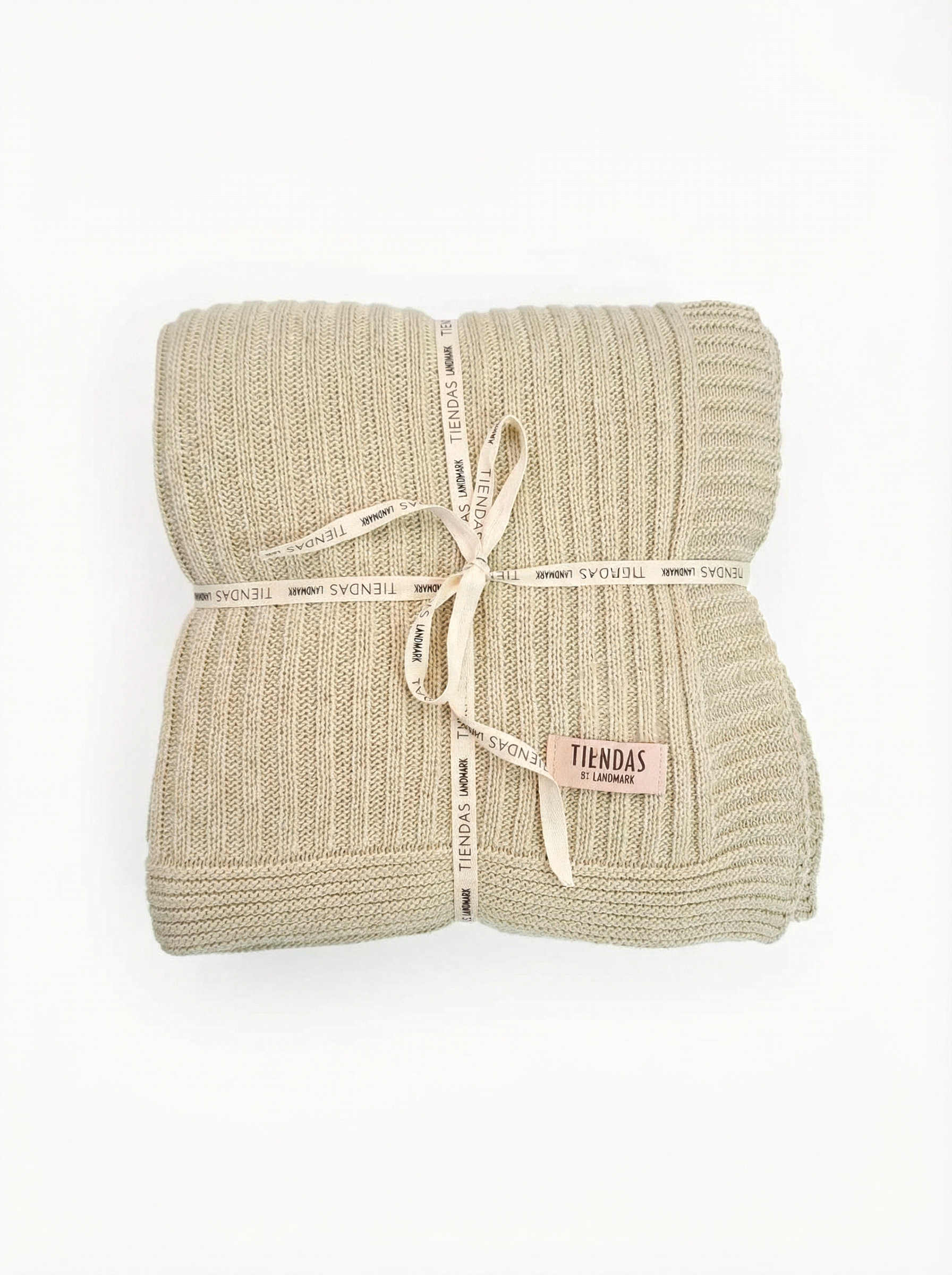 MANTA TEJIDA CANELON BEIGE 120 X 180 image number null