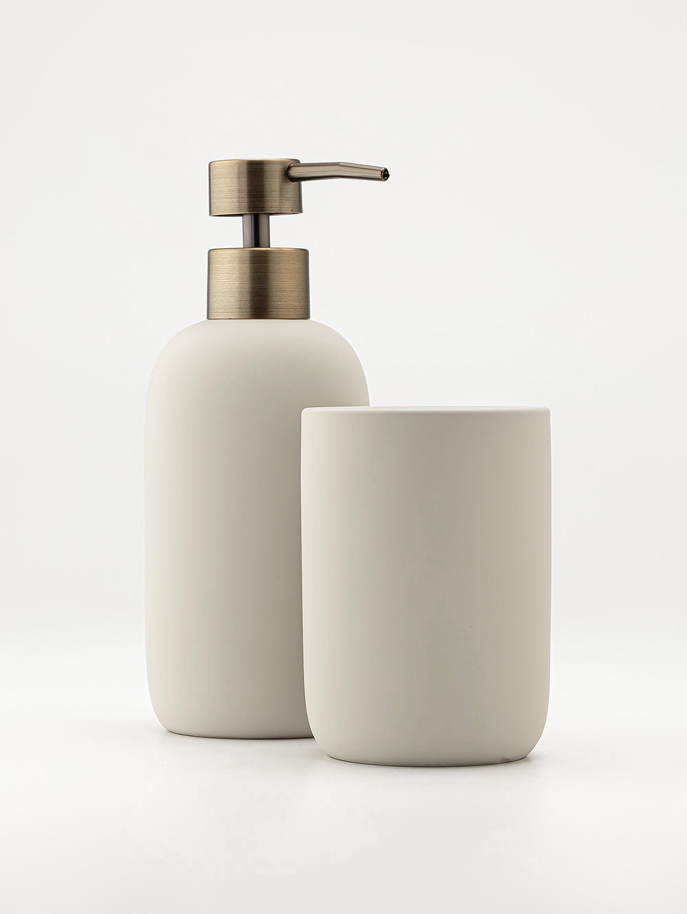 SET DISPENSER Y VASO MILAN GREY image number null