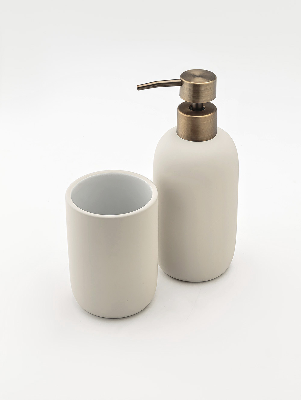SET DISPENSER Y VASO MILAN GREY image number null