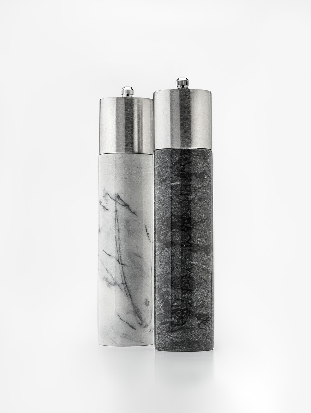 salero y pimentero marmol-MOLINILLO SALERO Y PIMENTERO ARLO MARBLE WHITE & BLACK-BAI-2.jpg image number null