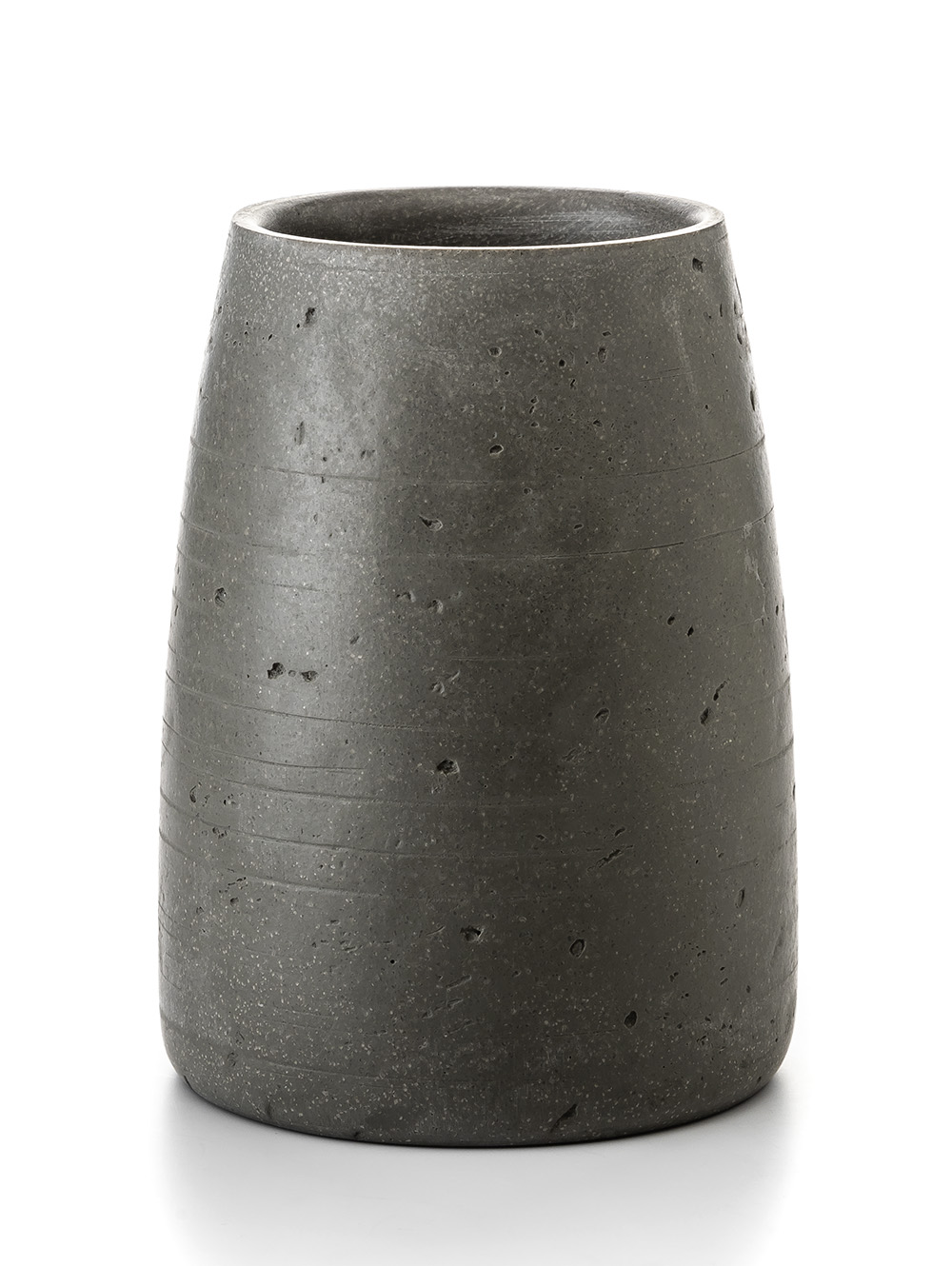 VASO PORTA CEPILLO DIENTES TRANCOSO GREY POLYRESIN image number null