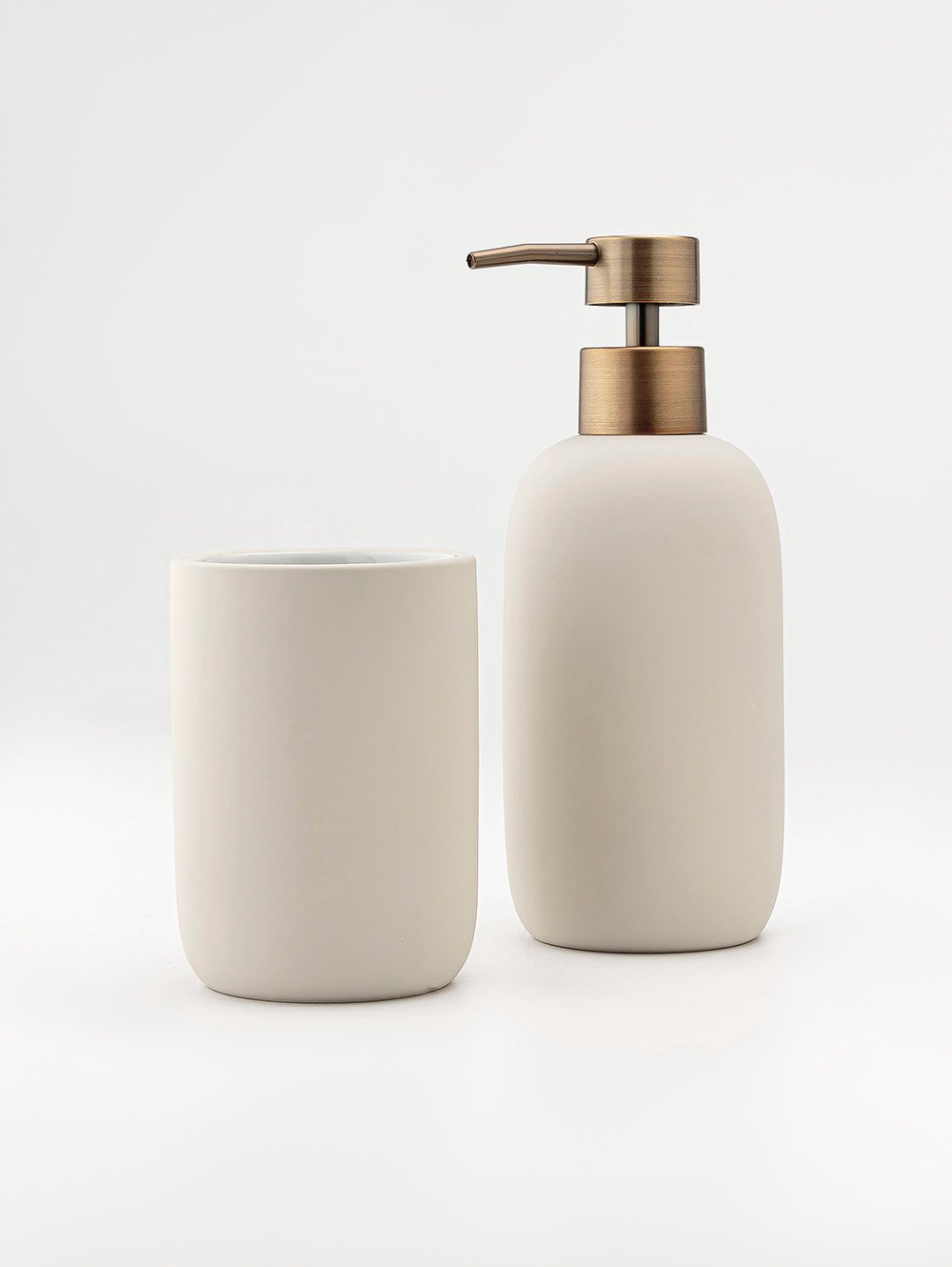 set baÃ±o-SET DISPENSER Y VASO MILAN GREY-BECCA-3.jpg image number null
