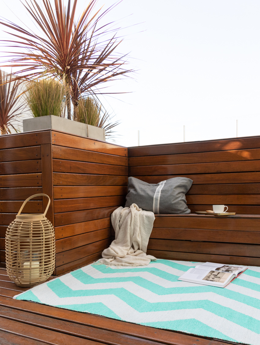 ZIGZAG OUTDOOR CREMA & TURQUESA 140X200 image number null