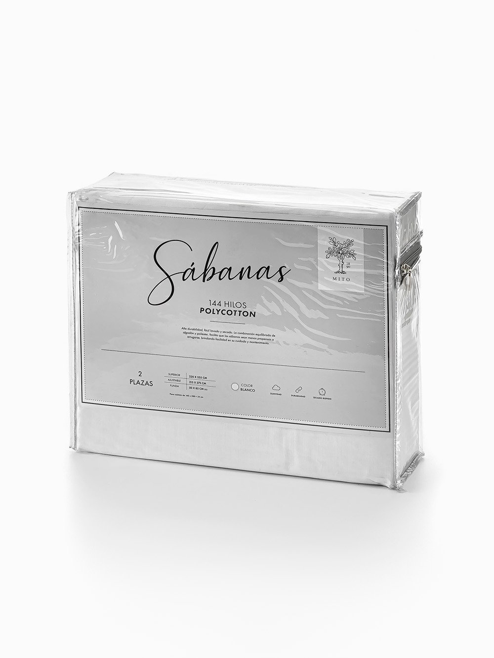 JUEGO DE SABANAS 144H KING WHITE image number null