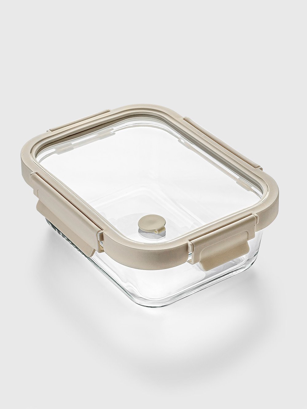 CONTENEDOR RECTANGULAR GLASS OFF WHITE 24 CM image number null