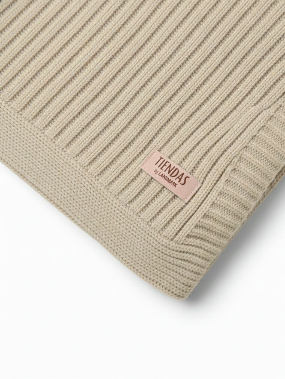 MANTA TEJIDA CANELON BEIGE 120 X 180 image number null