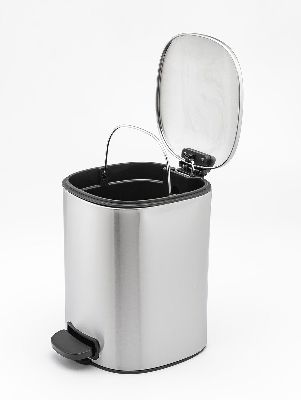 tacho de basura con pedal-TACHO PEDAL SQUARE 5LTS GRIS.-SAKKA-4.jpg image number null