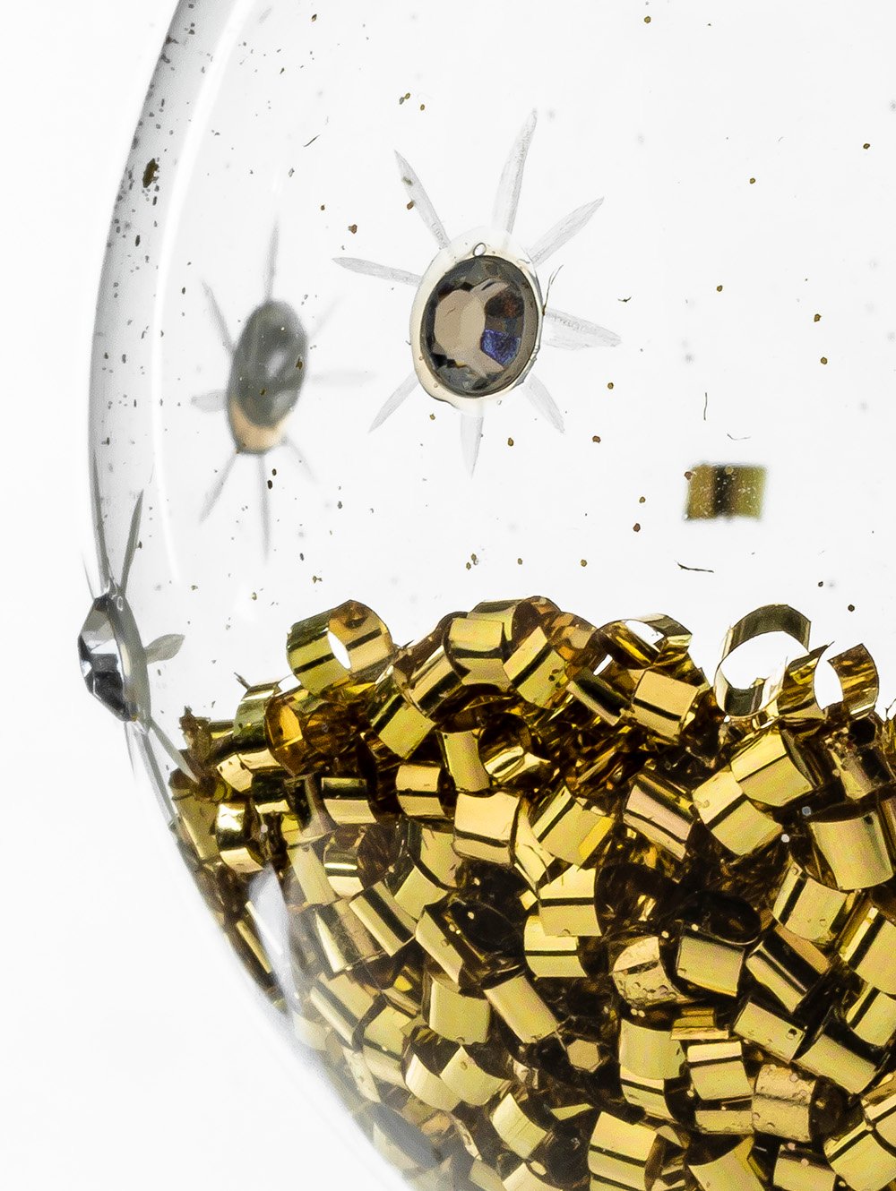 BOLA NAVIDEÑA TRANSPARENTE GOLD image number null