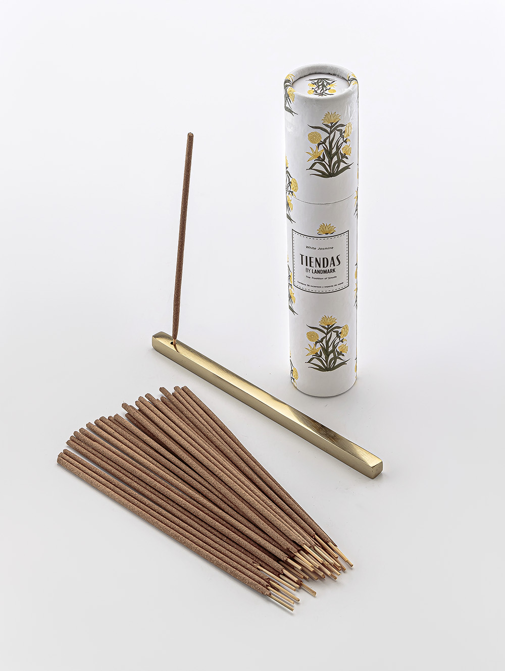 SET INCIENSO HARMONIE WHITE JASMINE X 30 UNIDADES CON SOPORTE image number null