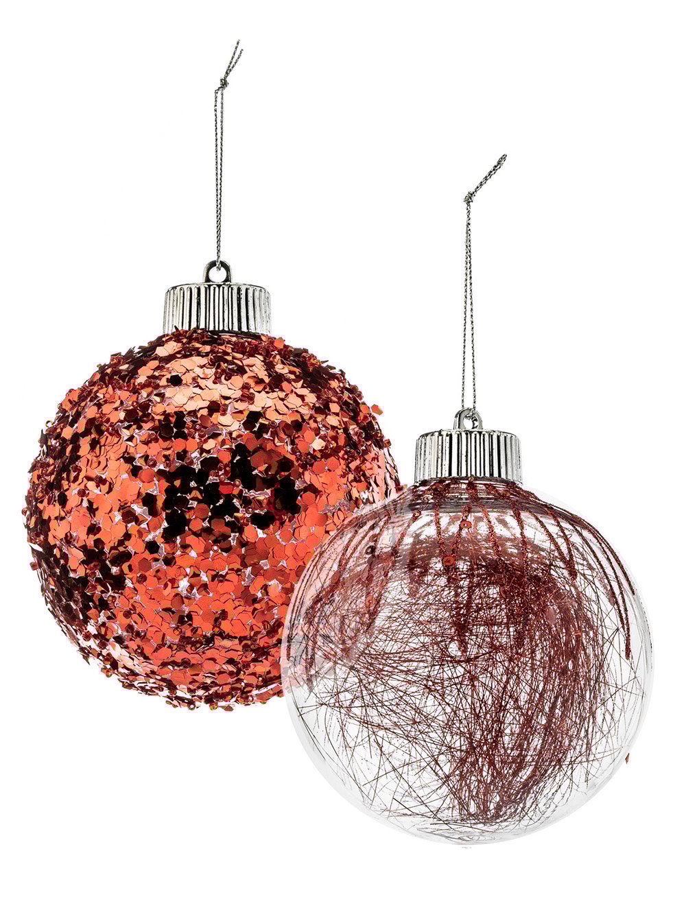 ADORNO COLGANTE SET X2 GLOBOS ROJOS SHINE image number null