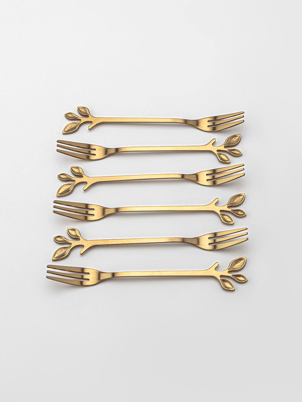 set tenedores-SET X6 TENEDORES DORADOS LEAF DISEÃO HOJA EN CAJA-TOPCOOK-2.jpg image number null