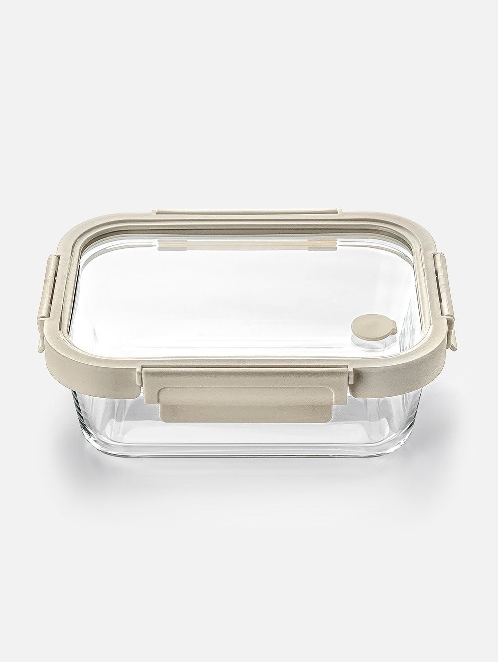 CONTENEDOR RECTANGULAR GLASS OFF WHITE 24 CM image number null