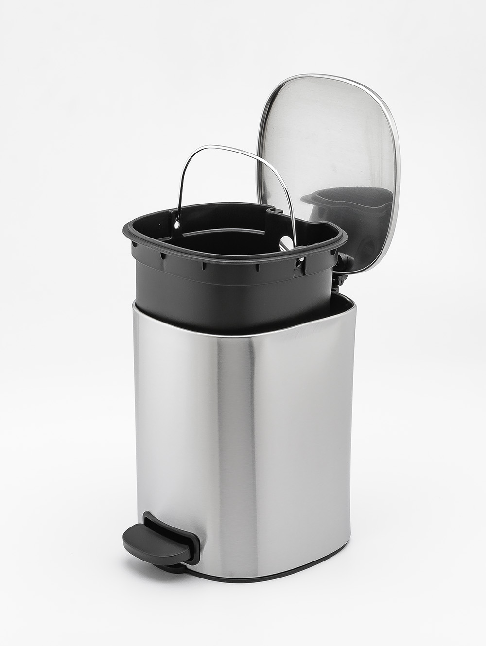 tacho de basura con pedal-TACHO PEDAL SQUARE 5LTS GRIS.-SAKKA-5.jpg image number null