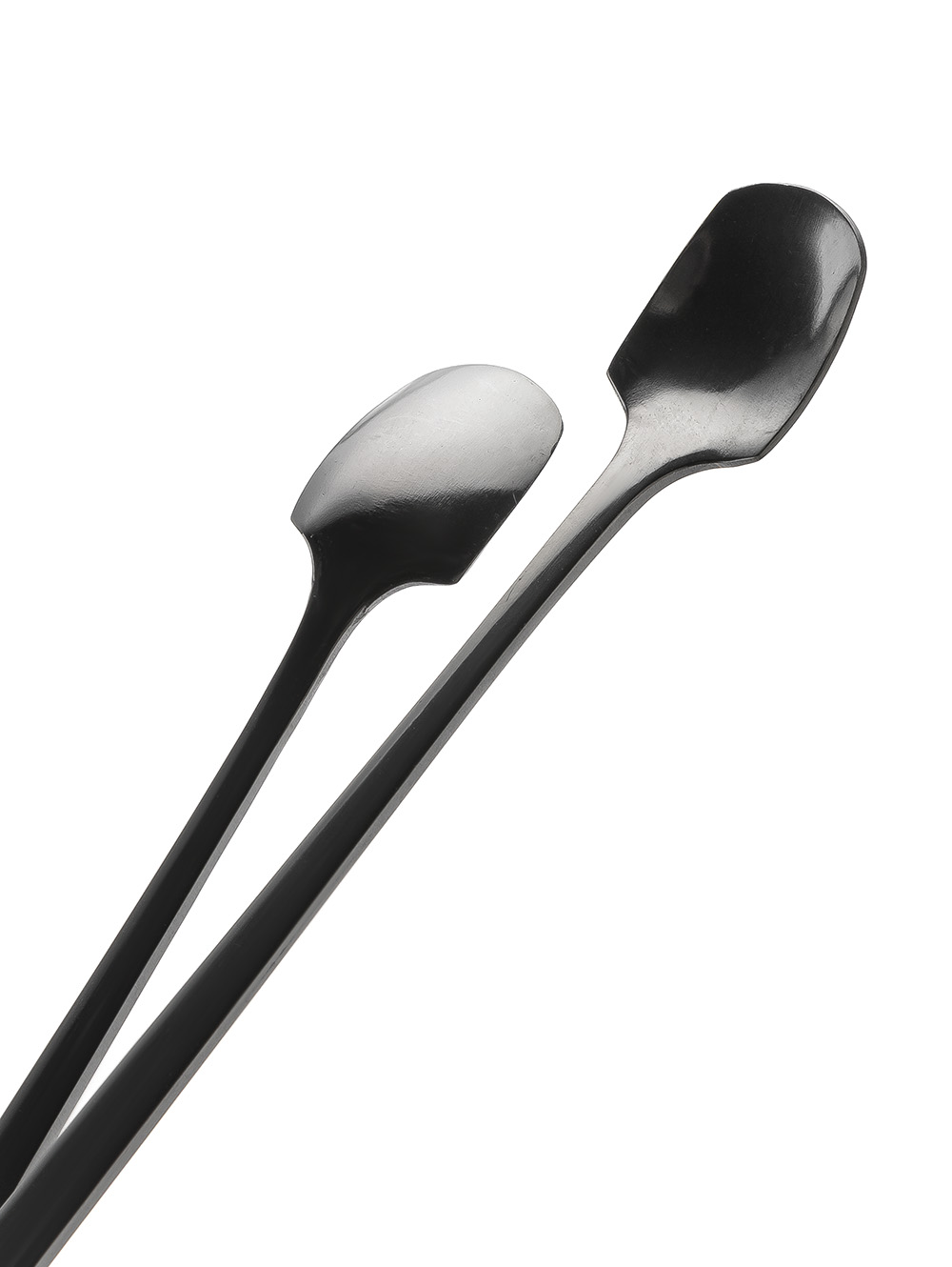 SET X 6 CUCHARAS DE ACERO NEGRO DISE&Ntilde;O PALA 17CM image number null