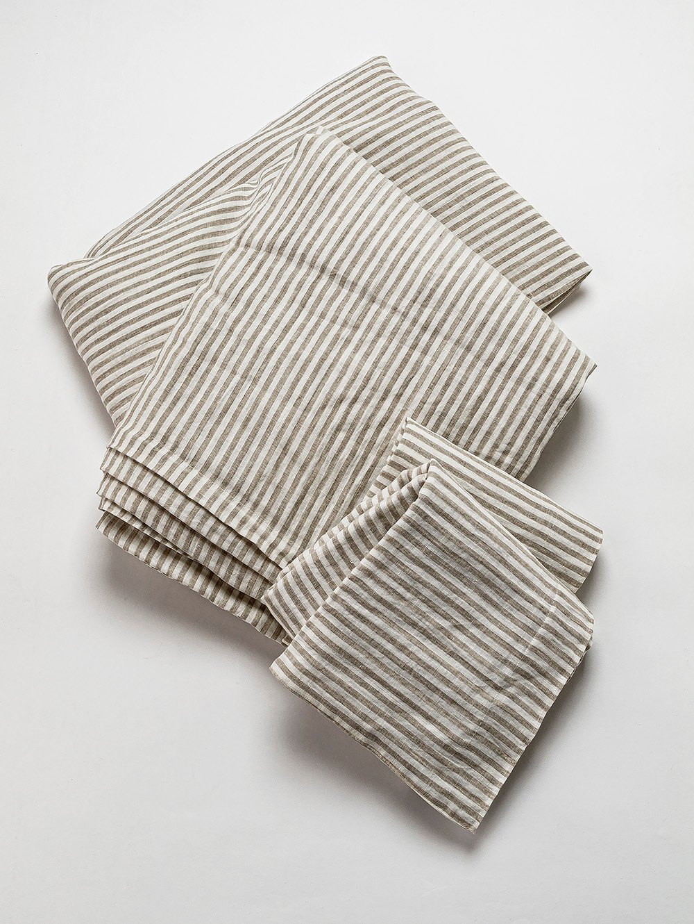 FUNDA DE LINO THESS OATMEAL STRIPE QUEEN 230 X 240 image number null