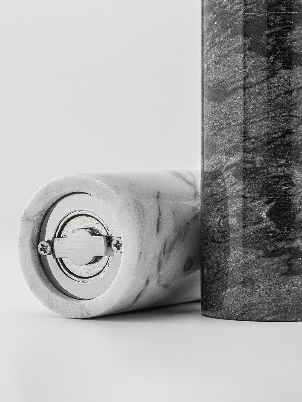 salero y pimentero marmol-MOLINILLO SALERO Y PIMENTERO ARLO MARBLE WHITE & BLACK-BAI-5.jpg image number null