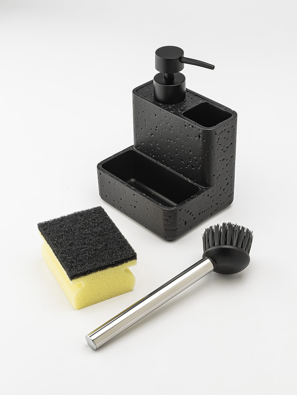organizador cocina esponja-DISPENSER CON PORTA ESPONJA Y CEPILLO OSLO BLACK-BECCA-3.jpg image number null