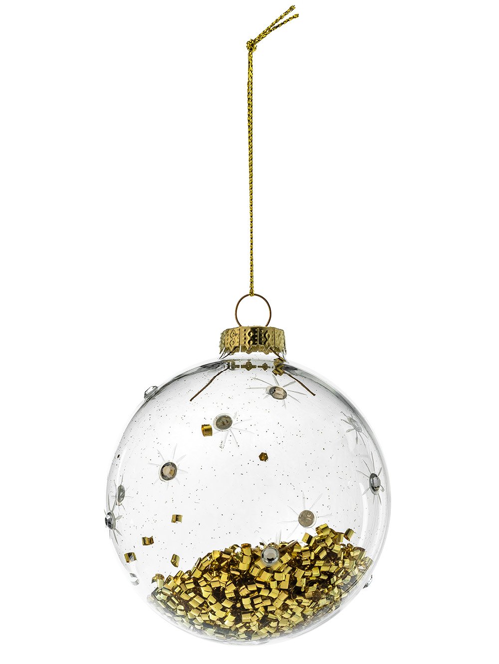 BOLA NAVIDEÑA TRANSPARENTE GOLD image number null