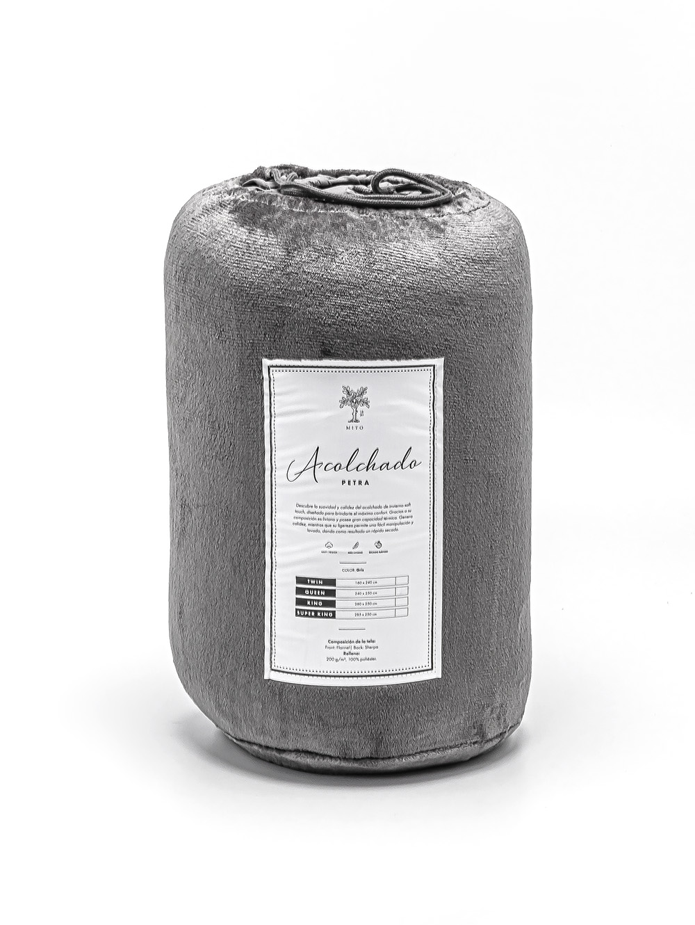 EDREDON FLANNEL PETRA KING GREY image number null