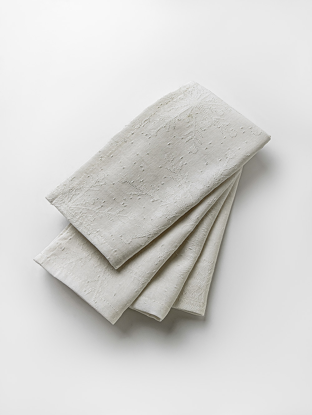 SET X4 SERVILLETA SNOW OFF WHITE 40 X 40 image number null