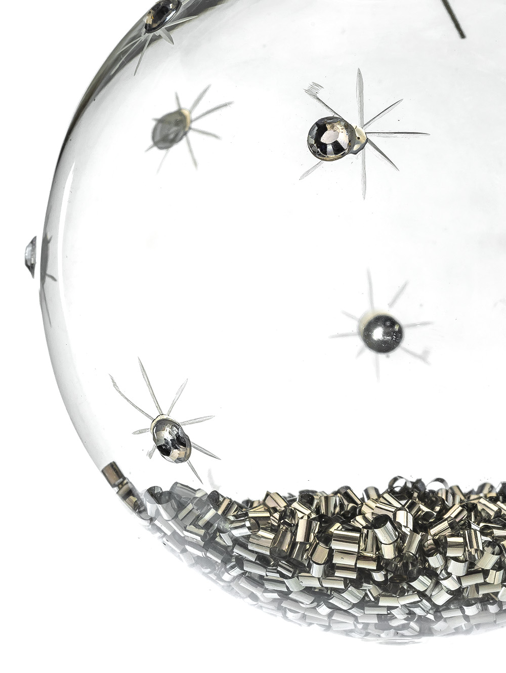 BOLA NAVIDEÑA TRANSPARENTE SILVER image number null