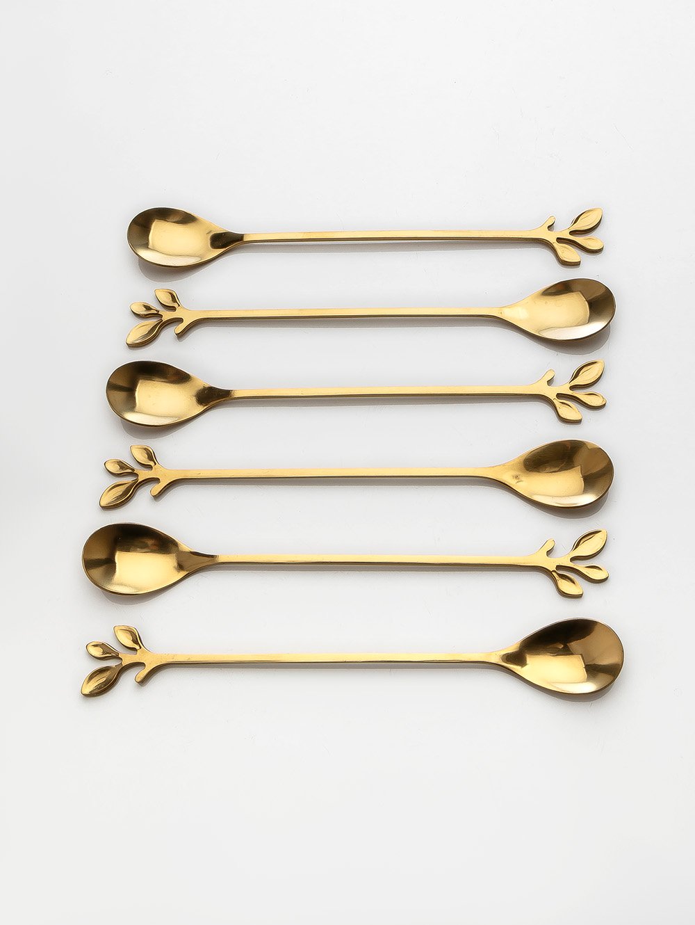 set de cucharas doradas-SET X 6 CUCHARAS LARGAS ACERO DORADO STEM 16,5 CM-MISHKA-2.jpg image number null