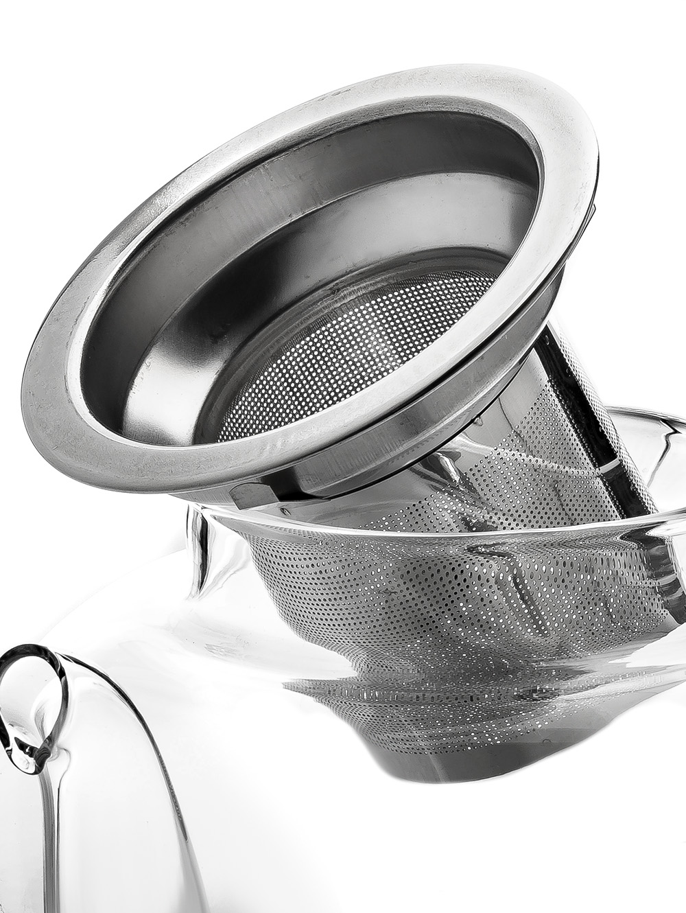 TETERA DE VIDRIO CON INFUSOR Y TAPA DE ACERO 800 ML image number null