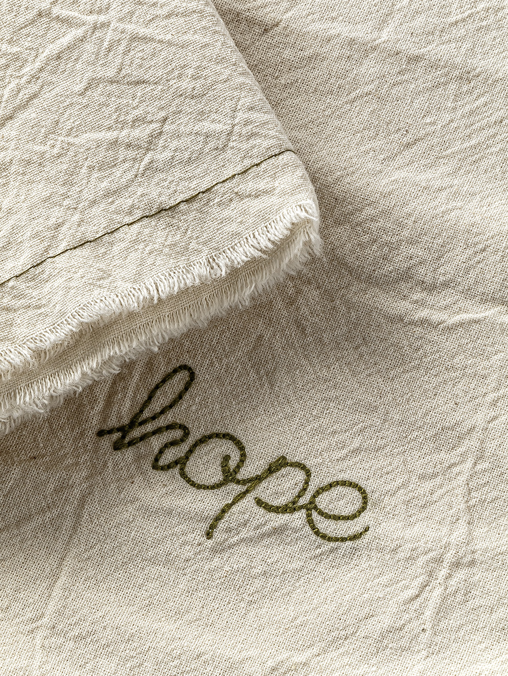 SET X 6 SERVILLETAS BORDADA HOPE NATURAL/VERDE 40 x 40 image number null