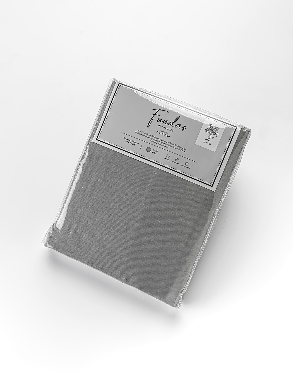 SET X 2 FUNDAS DE ALMOHADAS 144H GREY 50 X 80 image number null