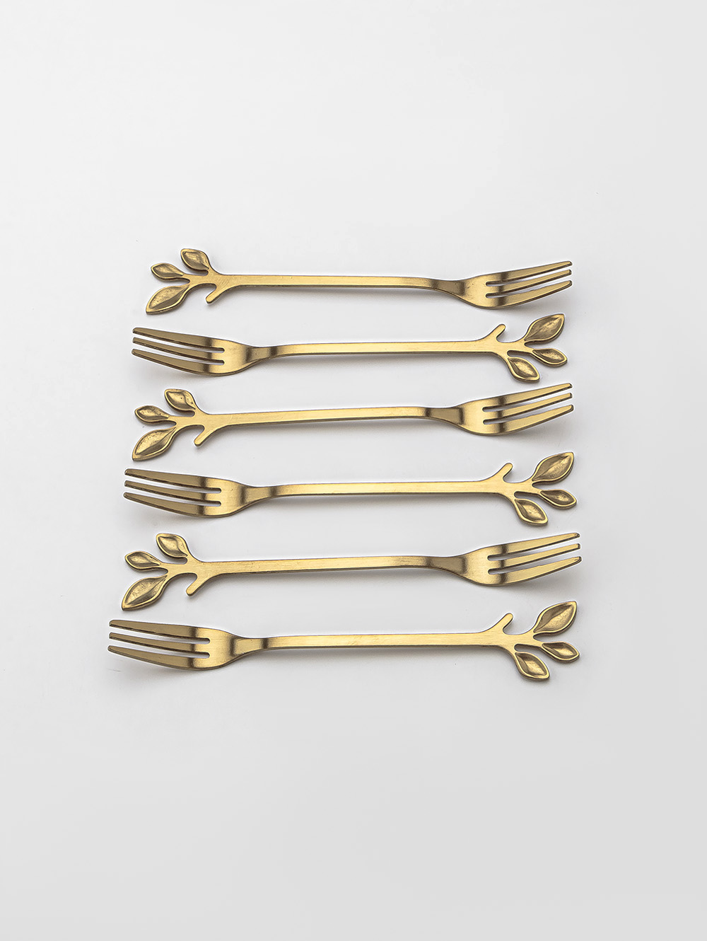 set tenedores-SET X6 TENEDORES DORADOS LEAF DISEÃO HOJA EN CAJA-TOPCOOK-2.jpg image number null