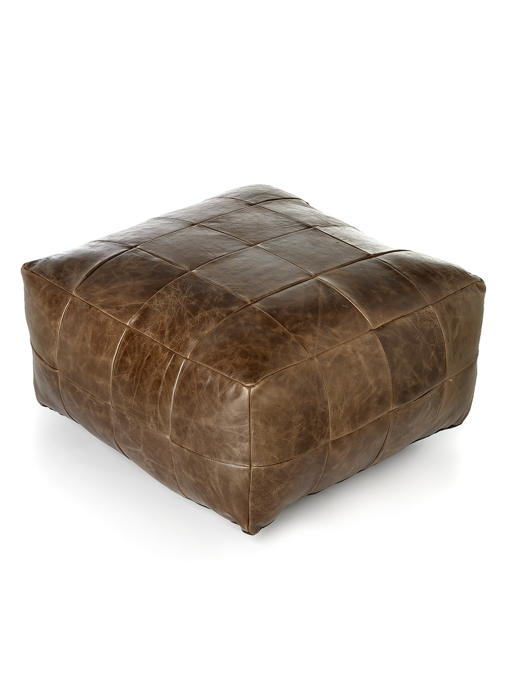 PUFF DE CUERO HOUSTON HABANO image number null