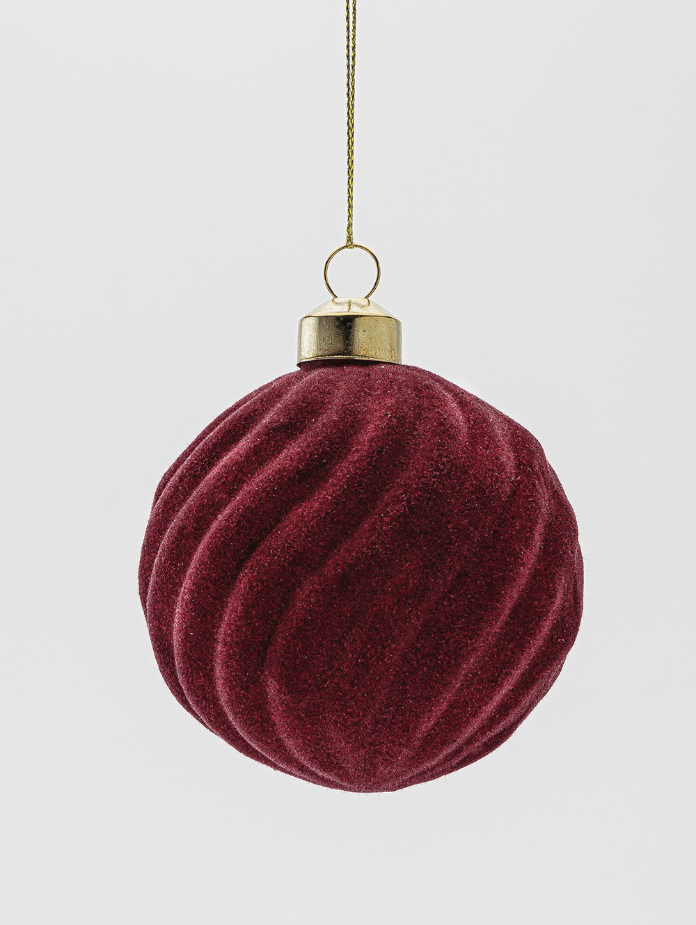 BOLA NAVIDEÑA VELVET BORDO image number null