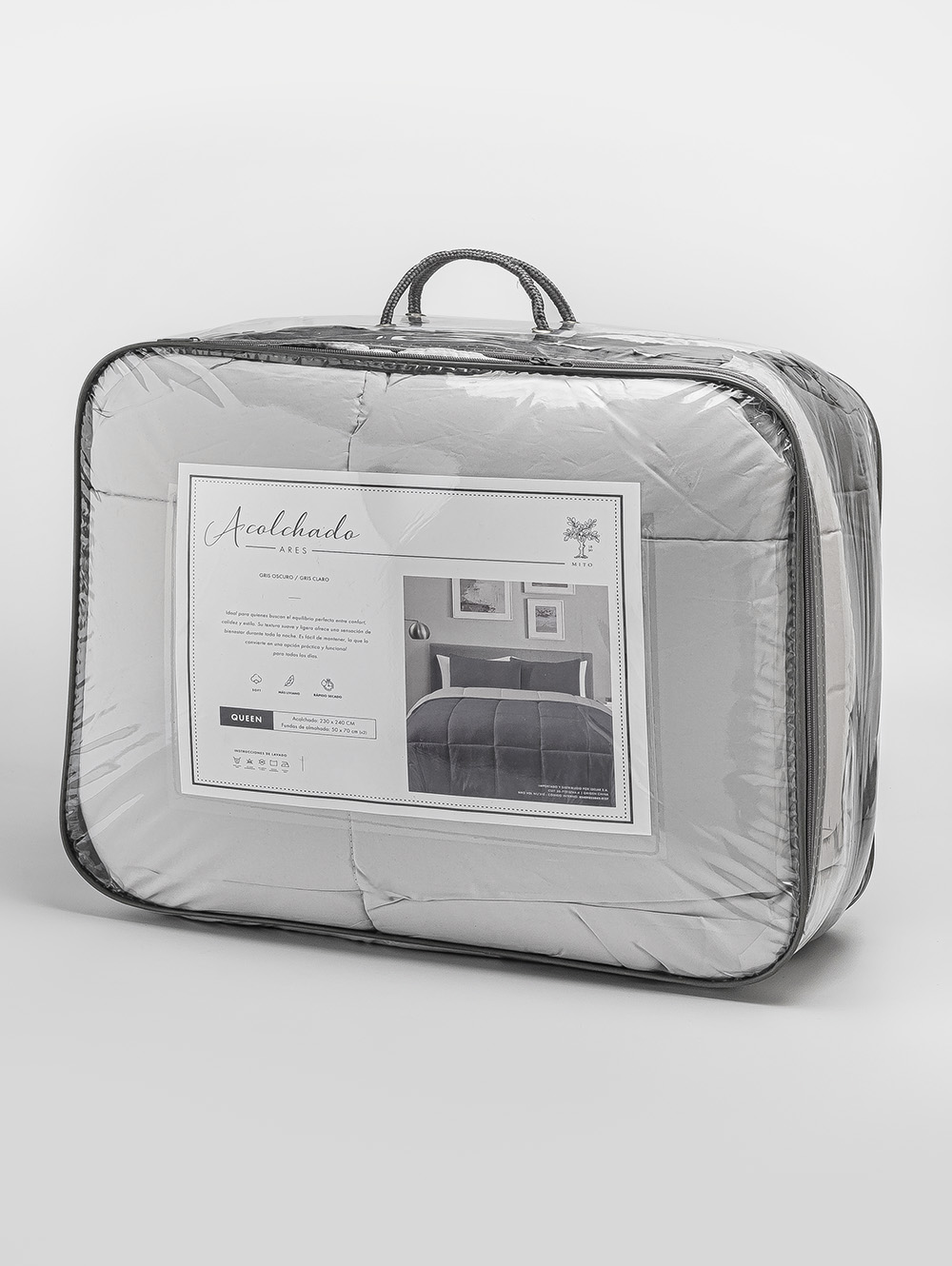 ACOLCHADO ARES QUEEN GRIS image number null