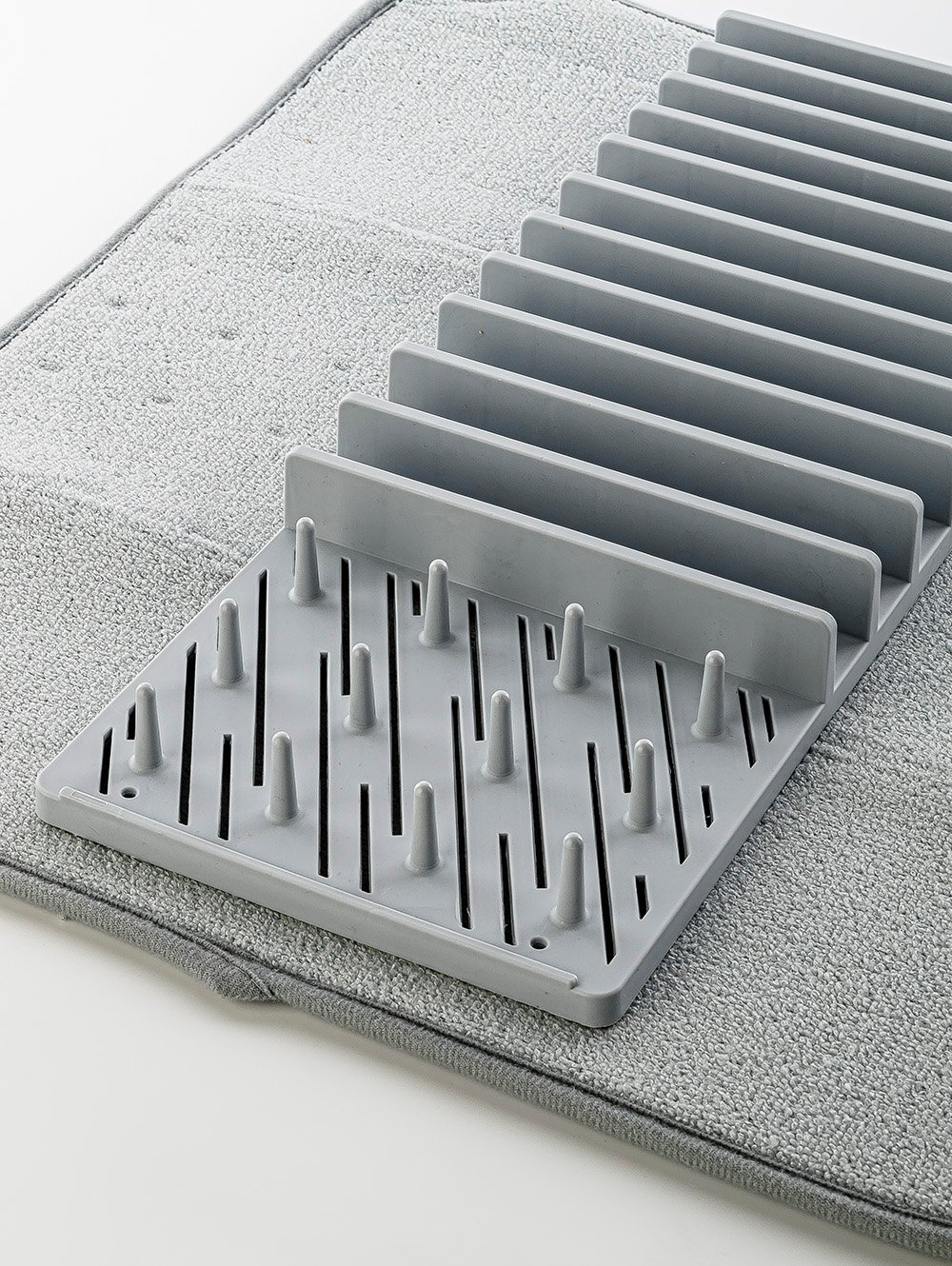 2 EN 1 - PA&Ntilde;O MICROFIBRA 50 X 45 CMS C/ SECAPLATOS HOME GRIS image number null