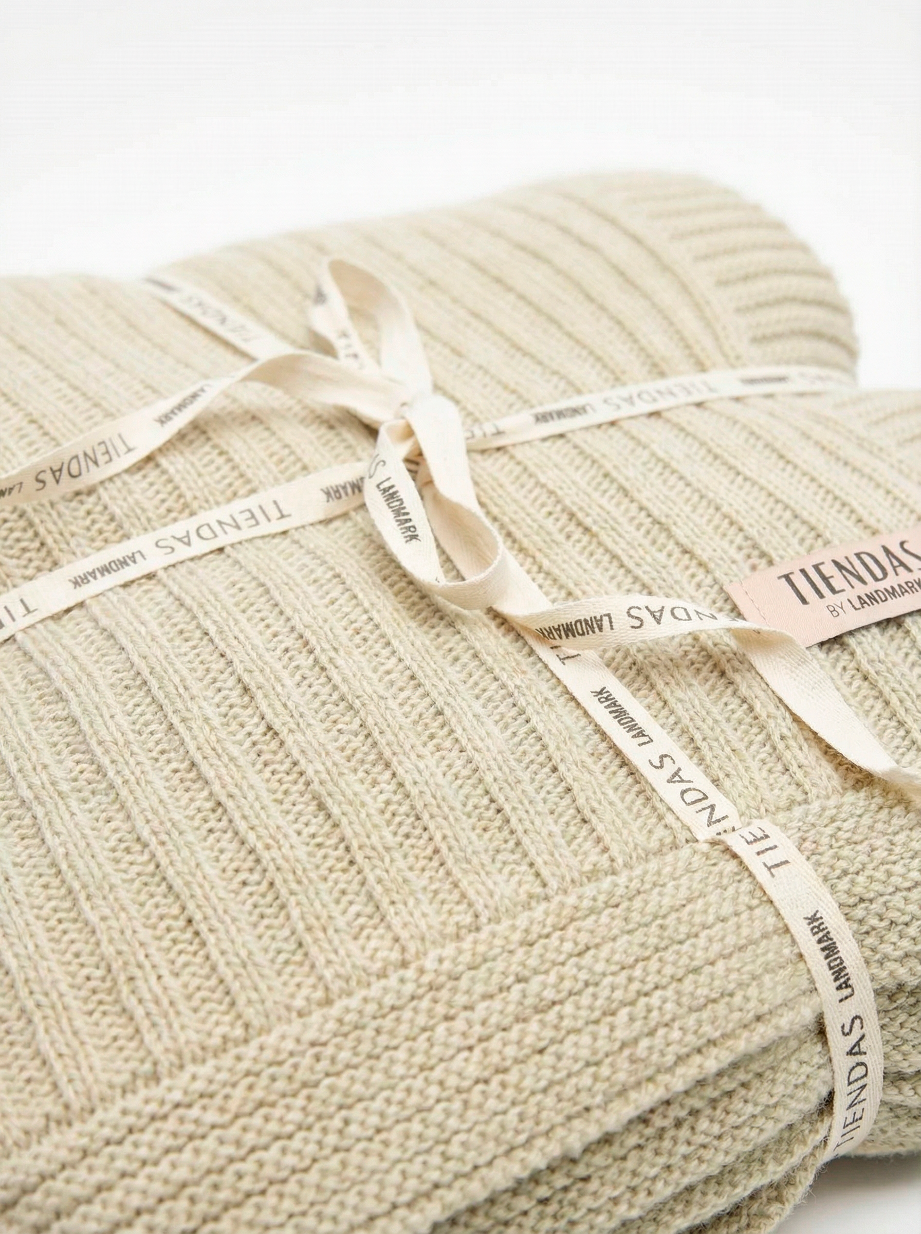 MANTA TEJIDA CANELON BEIGE 120 X 180 image number null