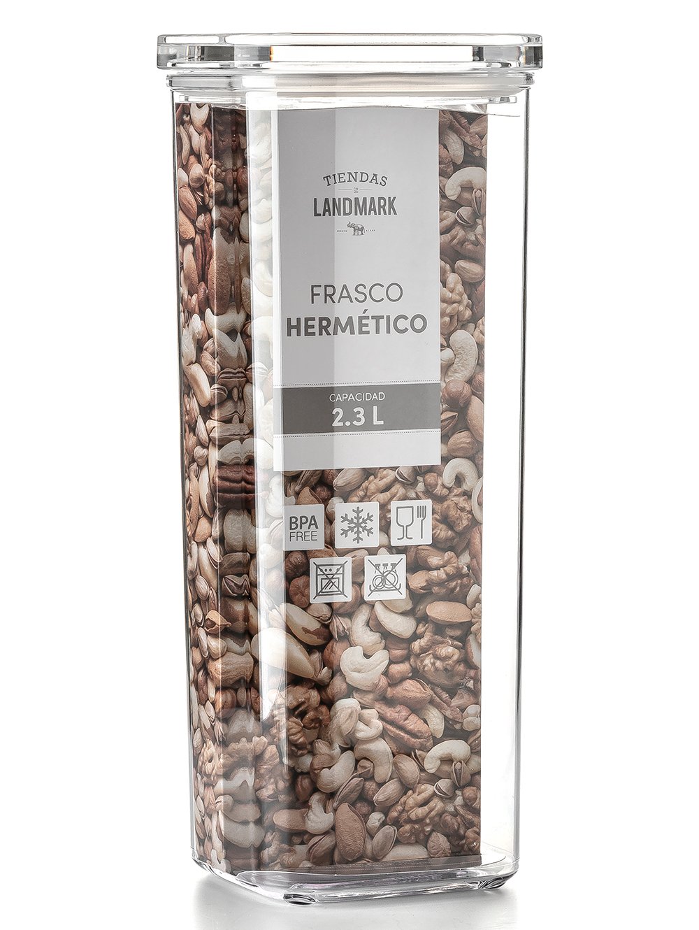 FRASCO HERMETICO CUADRADO CLEAR 2300ML image number null
