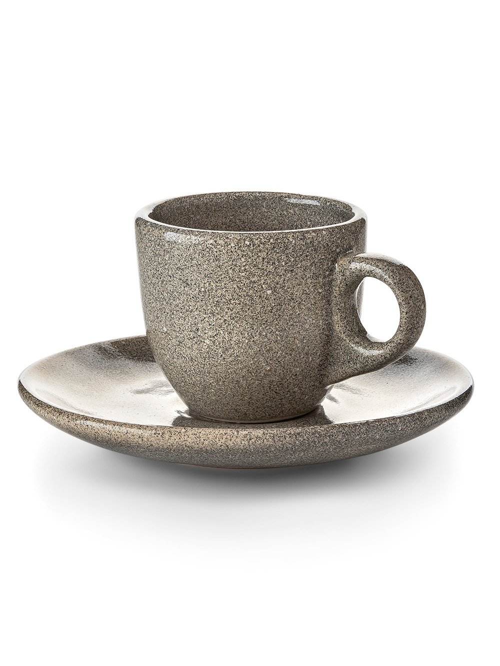 TAZA Y PLATO NIZA GRIS PIEDRA image number null