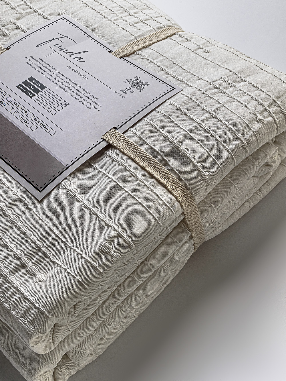 FUNDA EDREDON SAMI KING 260X240 OFF WHITE image number null