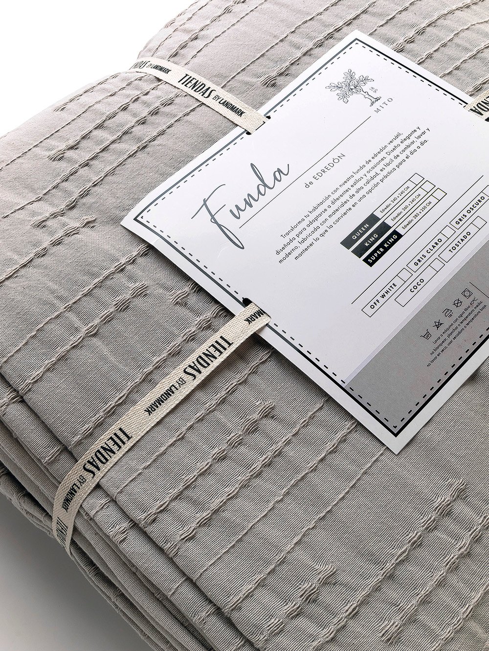 FUNDA EDREDON SAMI SUPER KING 285X250 NIEBLA image number null