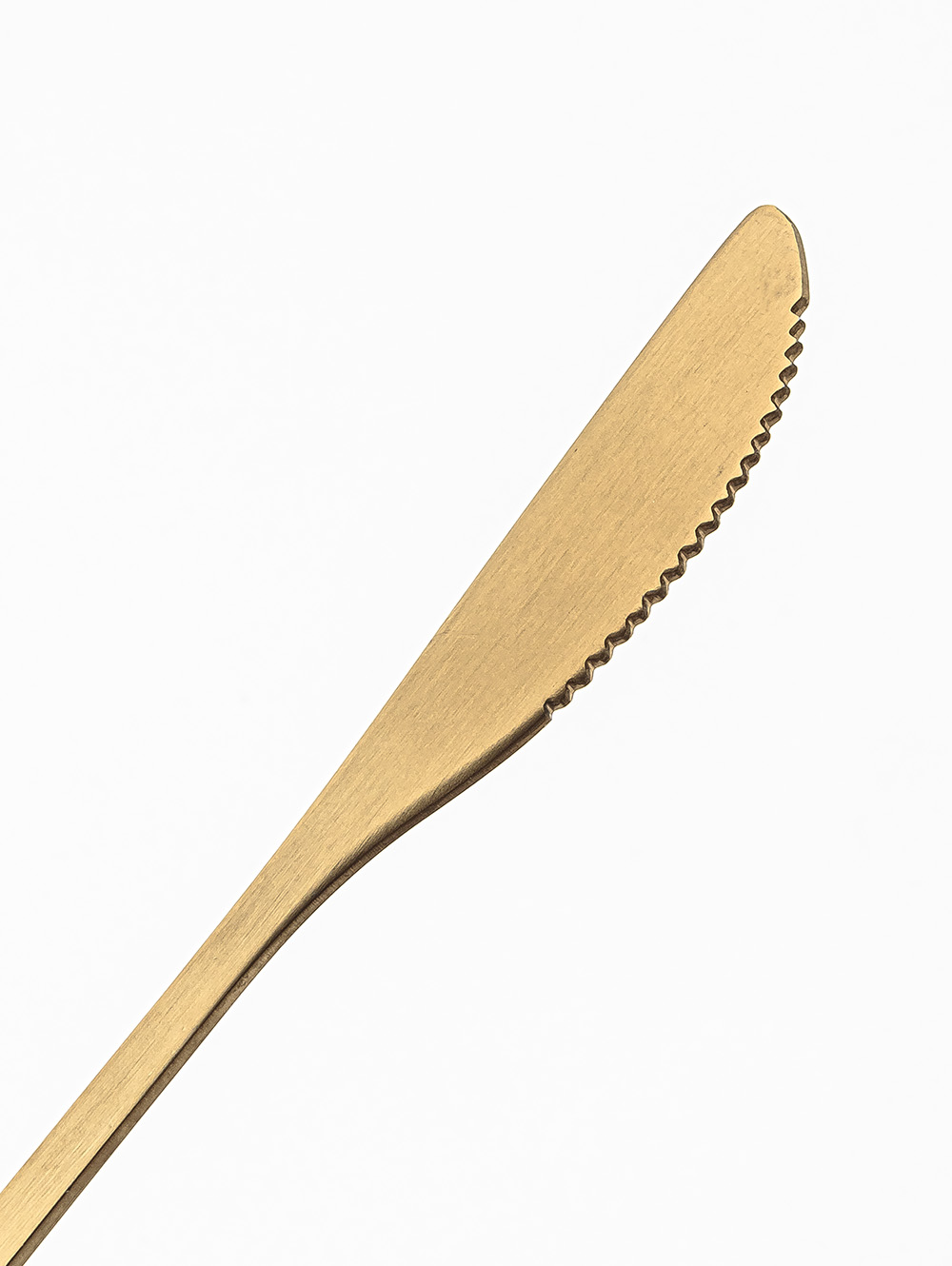 SET X6 CUCHILLOS DORADOS LEAF DISE&Ntilde;O HOJA EN CAJA image number null