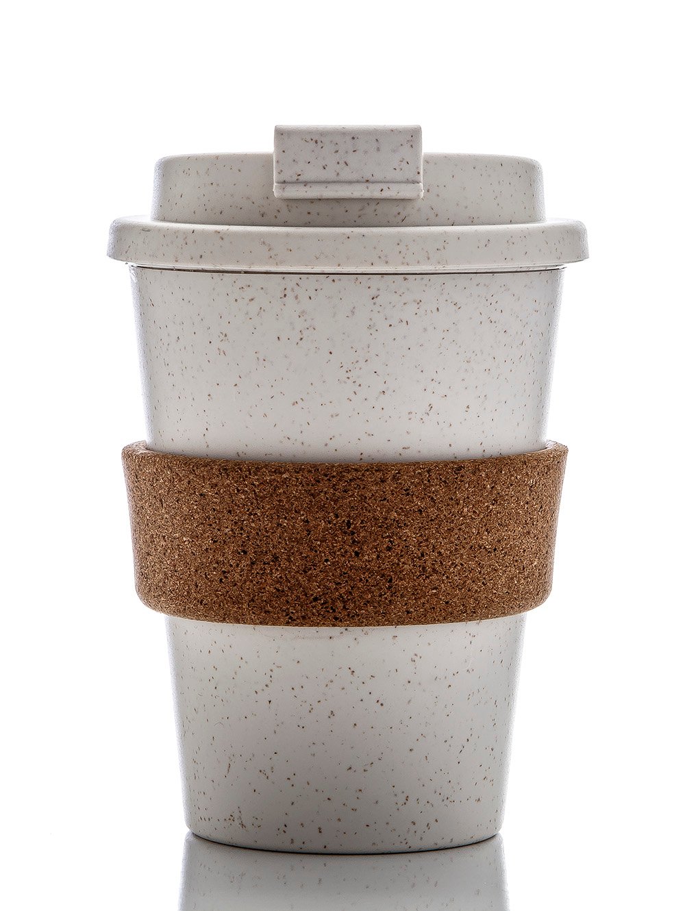 VASO TERMICO AGARRE DE CORCHO CIERRE CLICK CREAM 350 ML image number null