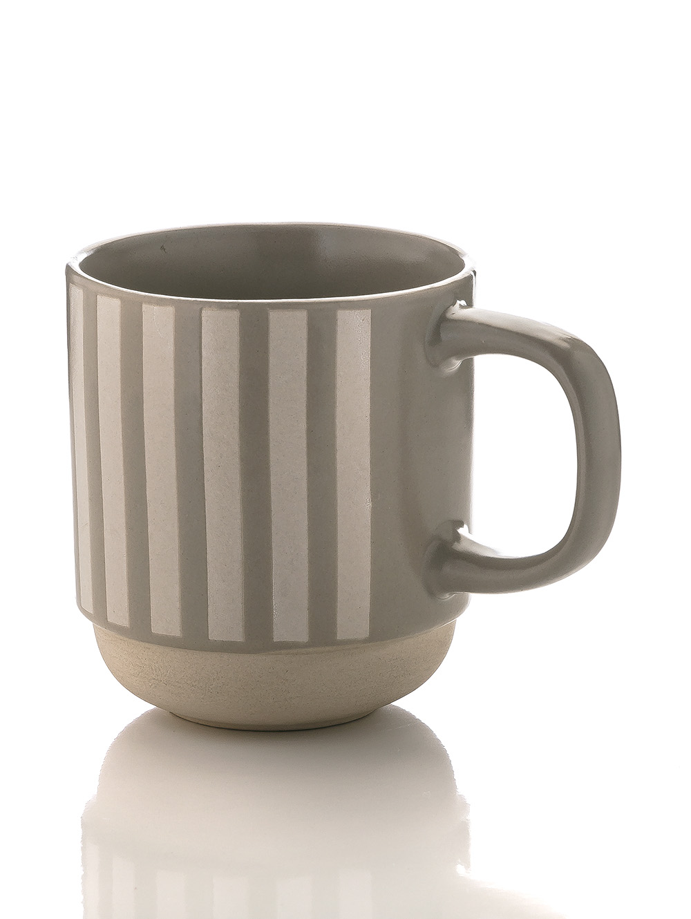 MUG RAYAS BLANCAS Y GRISES 436 ML image number null