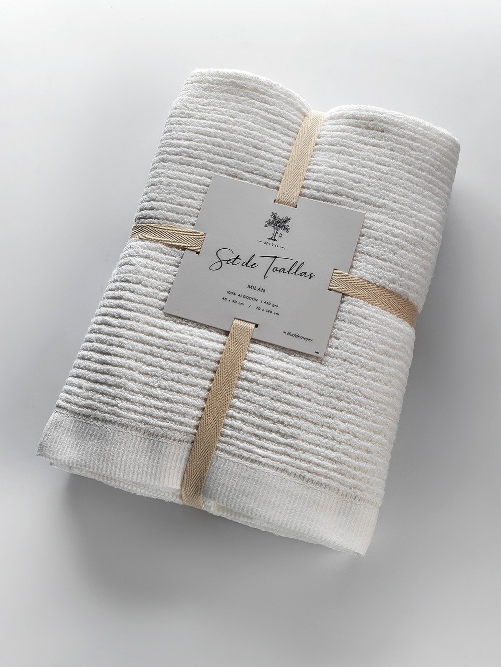 SET DE TOALLA Y TOALLON MILAN WHITE image number null