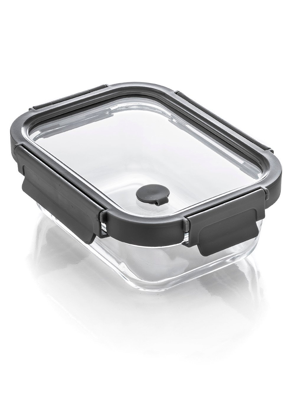 CONTENEDOR RECTANGULAR GLASS GREY 21 CM image number null