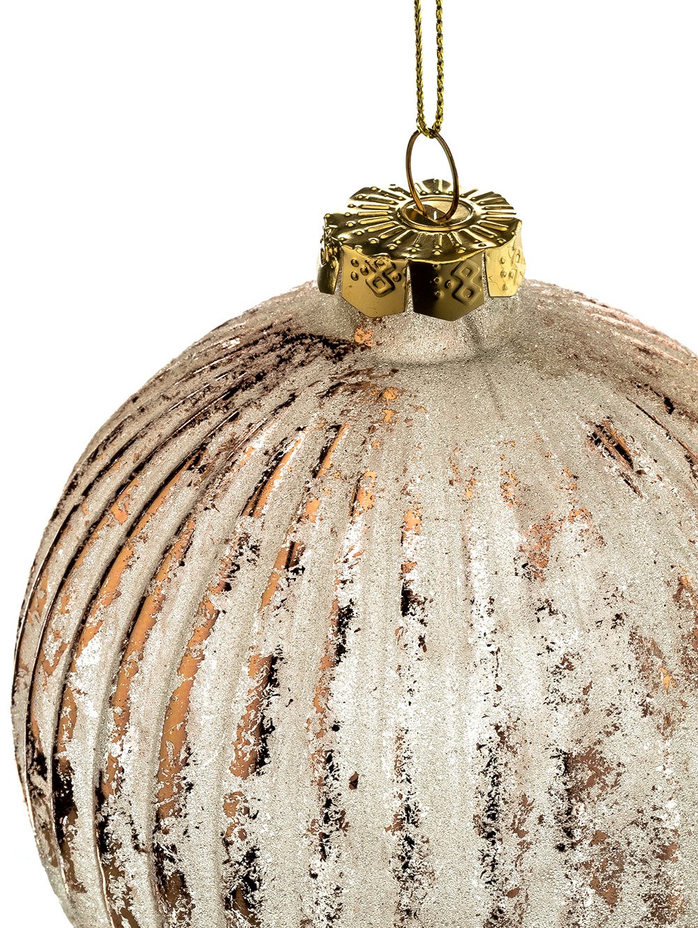 Adorno navideÃ±o blanco y dorado-BOLA NAVIDEÃA LINES COPPER-Tiendas Landmark-1.jpg image number null