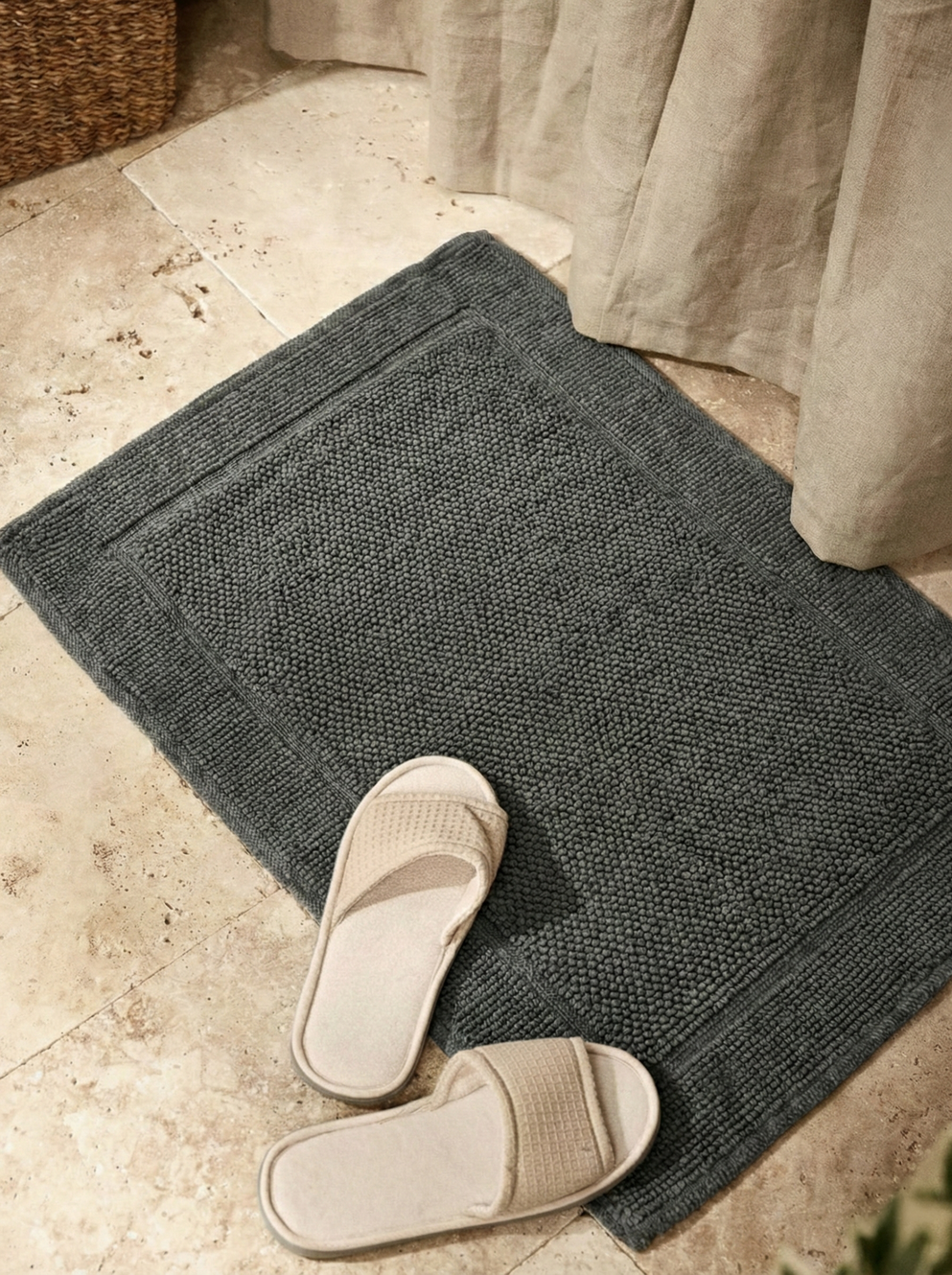 ALFOMBRA DE BA&Ntilde;O GRAFTON GRIS 70 X 50 image number null