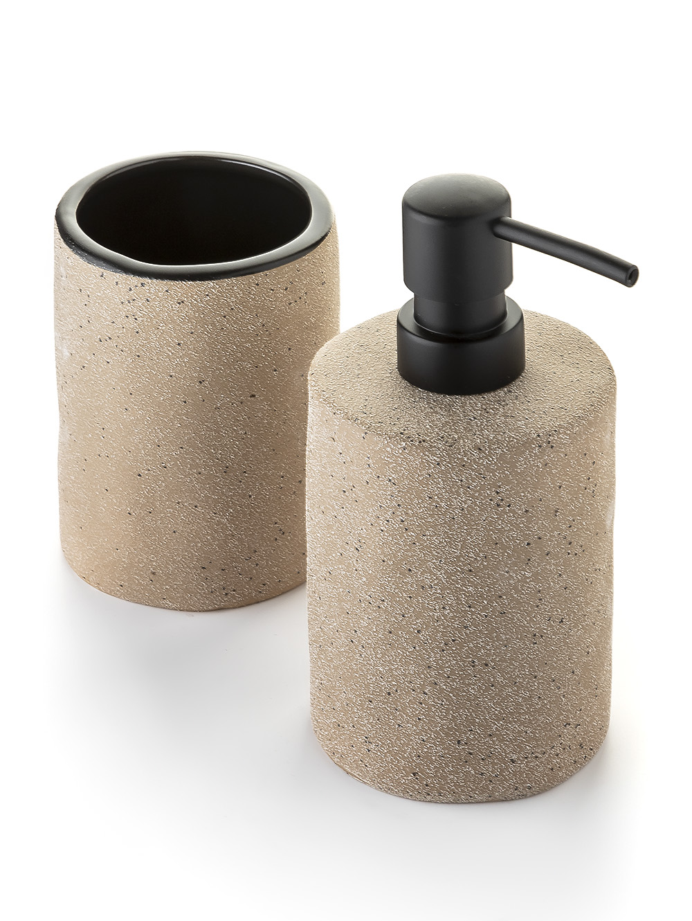 VASO PORTA CEPILLO DE DIENTES MIAMI SAND POLYRESIN image number null