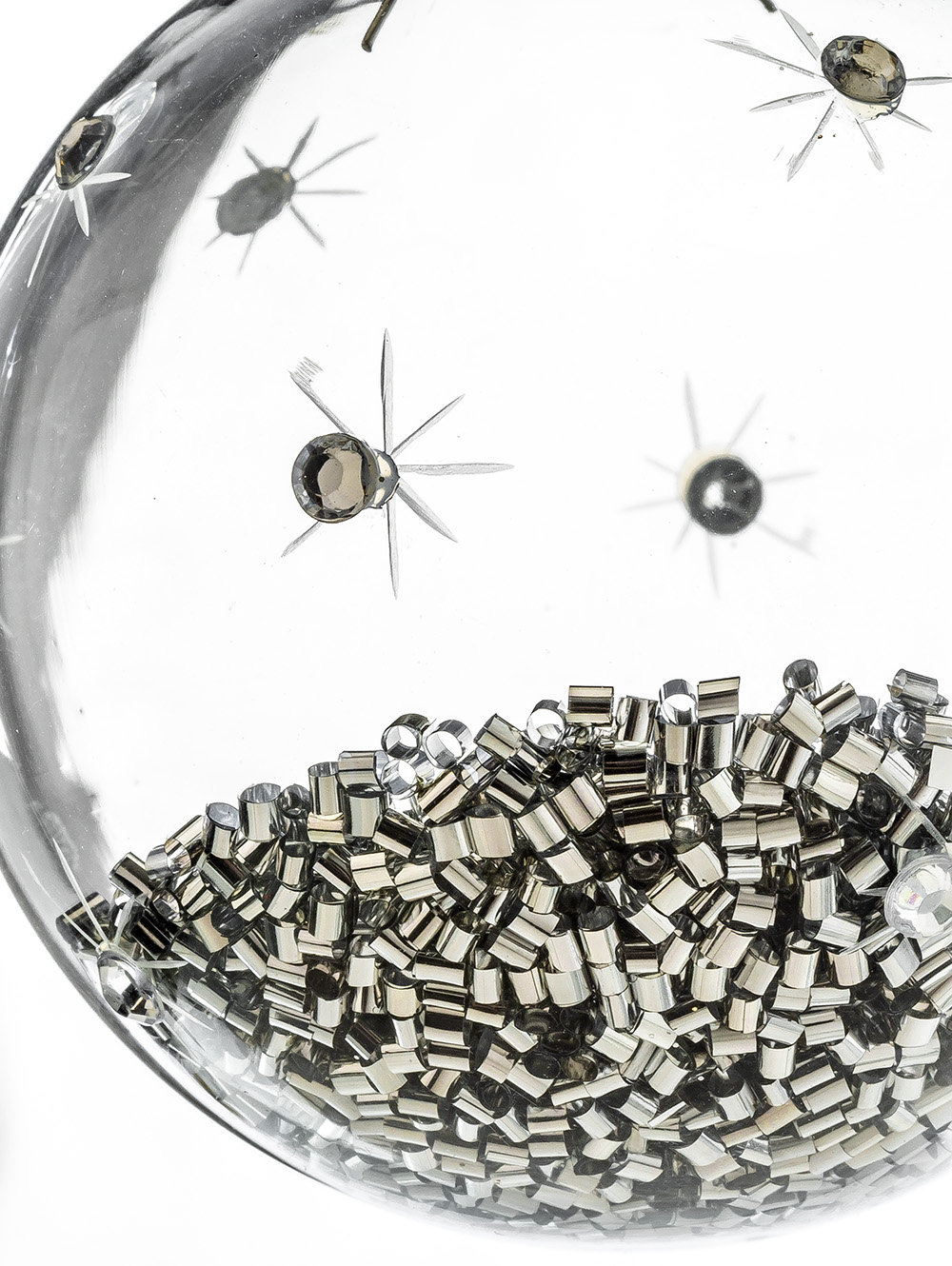 BOLA NAVIDEÑA TRANSPARENTE SILVER image number null